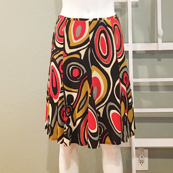 Retro Print Flared Skirt | S.L.B. - Picture 5 of 5